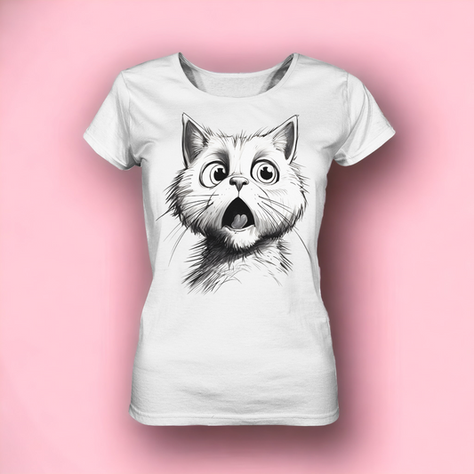 Screaming Cat Katzenshirt - Ladies T-Shirt