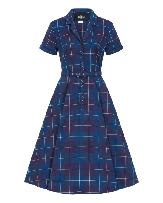 Caterina Mermaid Check Vintage Kleid