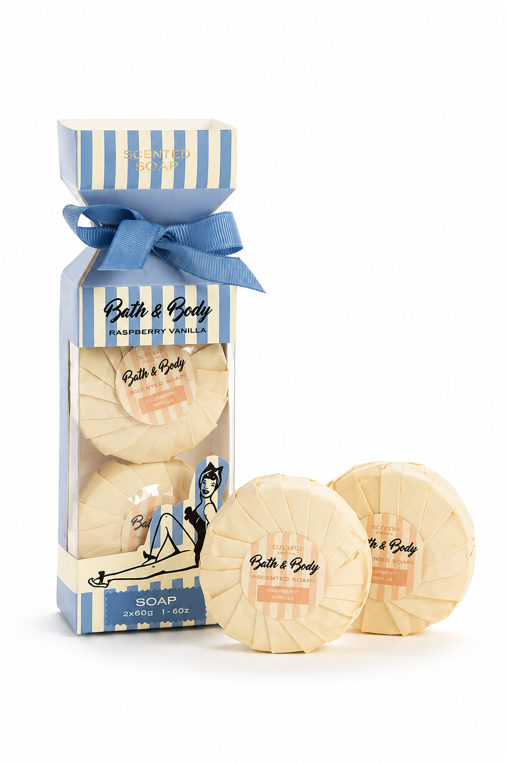 Beach Belle Retro Seifen-Set Himbeere & Vanille
