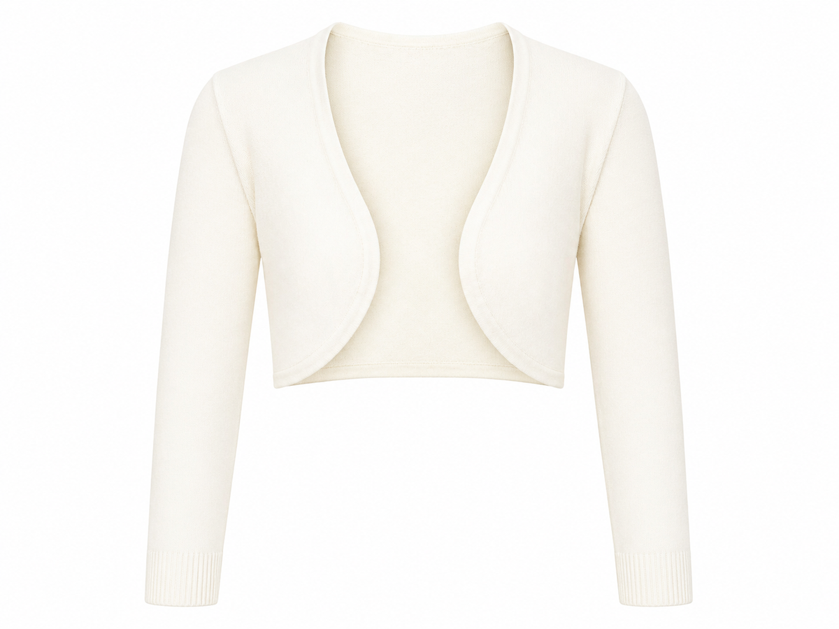 Flickers Bolero ivory - Strick Kurzjacke in creme