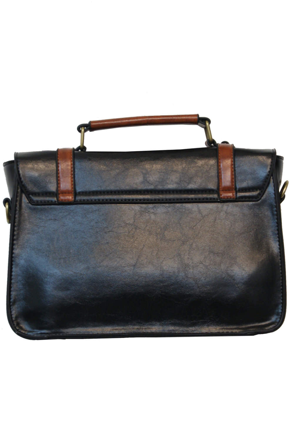 Buckle with Bow Retro Handtasche schwarz