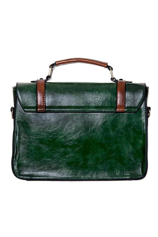 Buckle with Bow Retro Handtasche grün