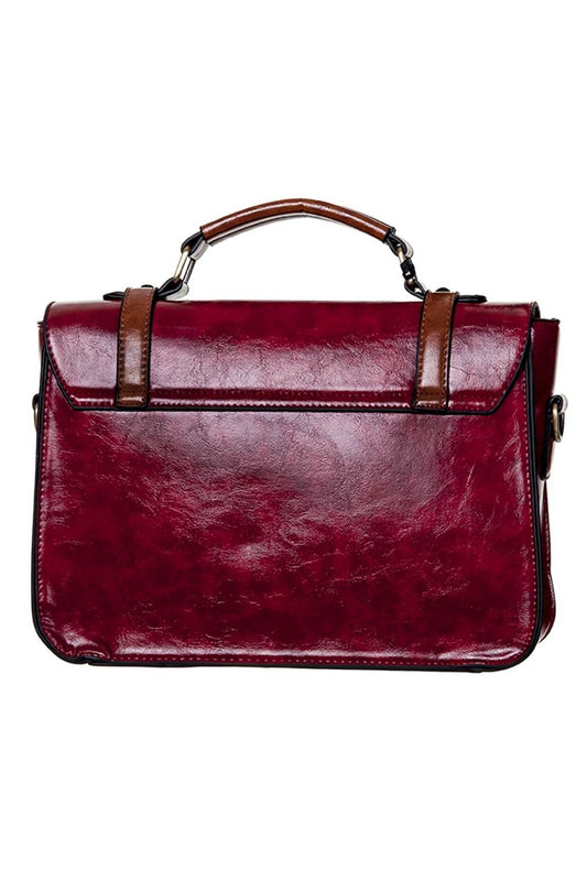 Buckle with Bow Retro Handtasche rot