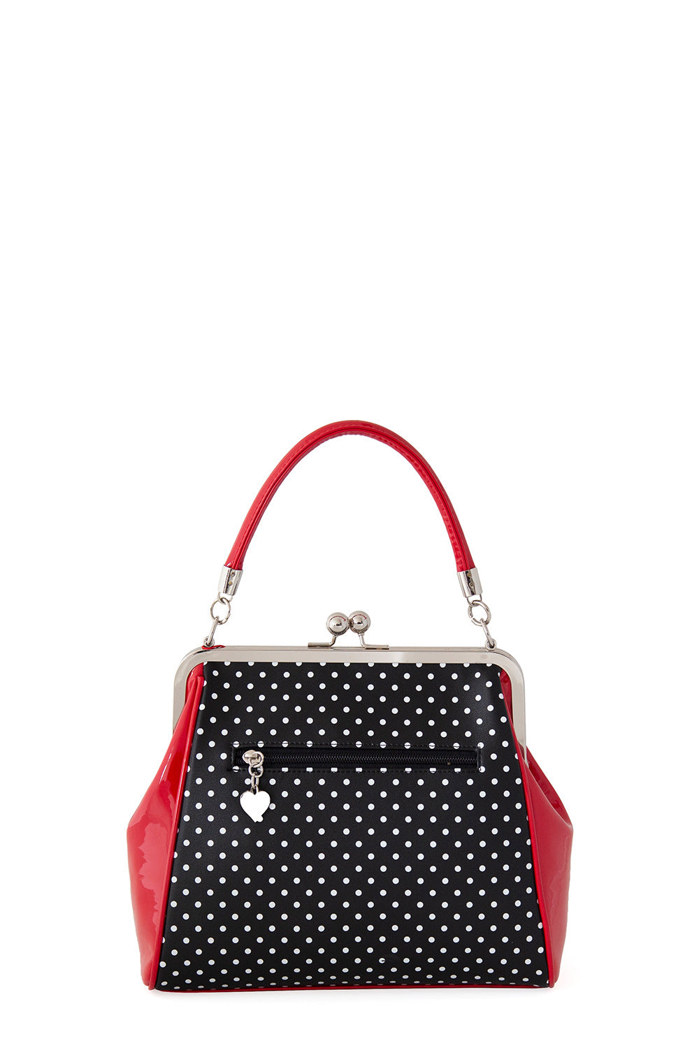 Polka Star Handtasche schwarz-rot