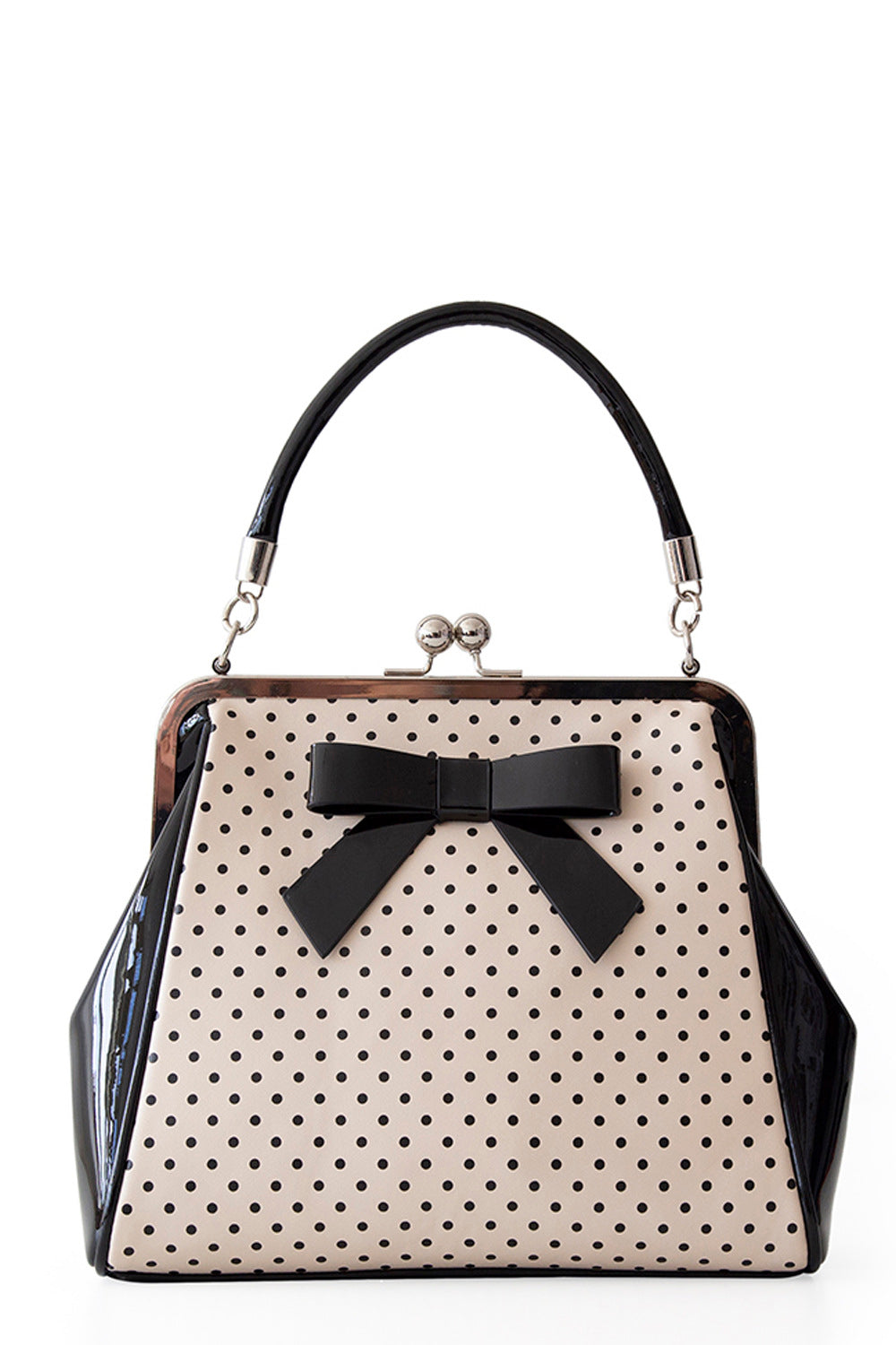 Polka Star Handtasche blush-schwarz