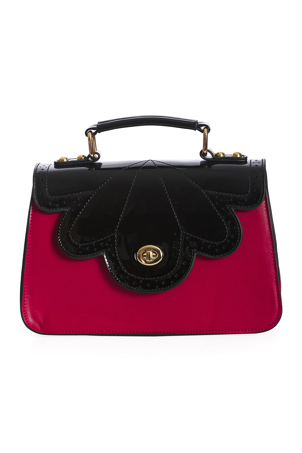 Scalloped Handtasche rot