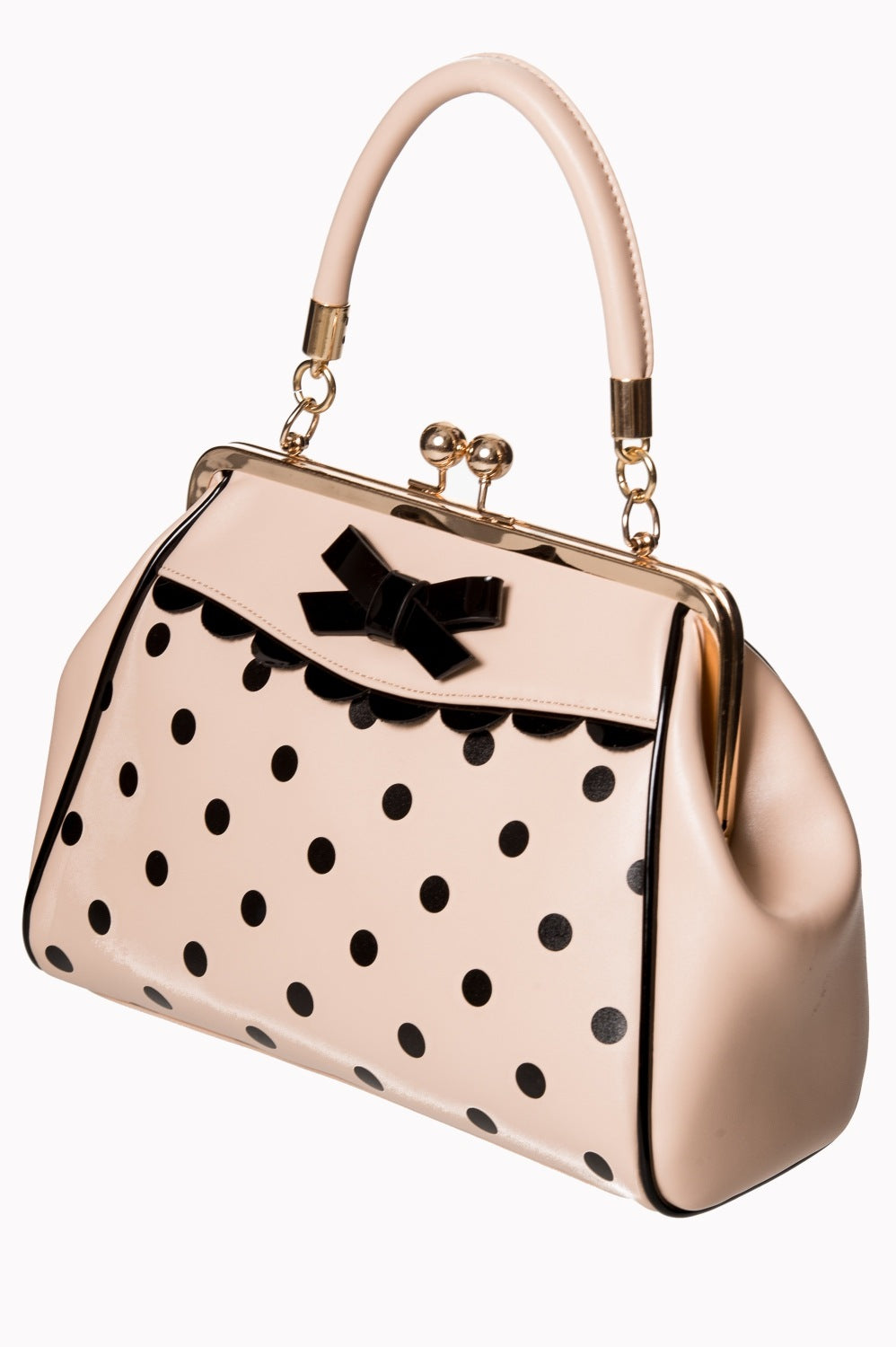 Crazy Little Things Polka Dot Handtasche nude-schwarz