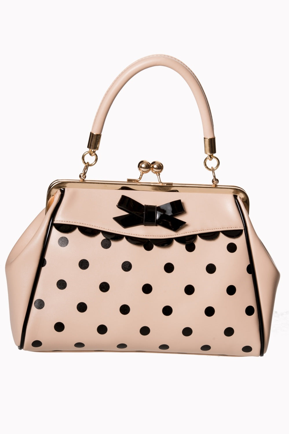 Crazy Little Things Polka Dot Handtasche nude-schwarz