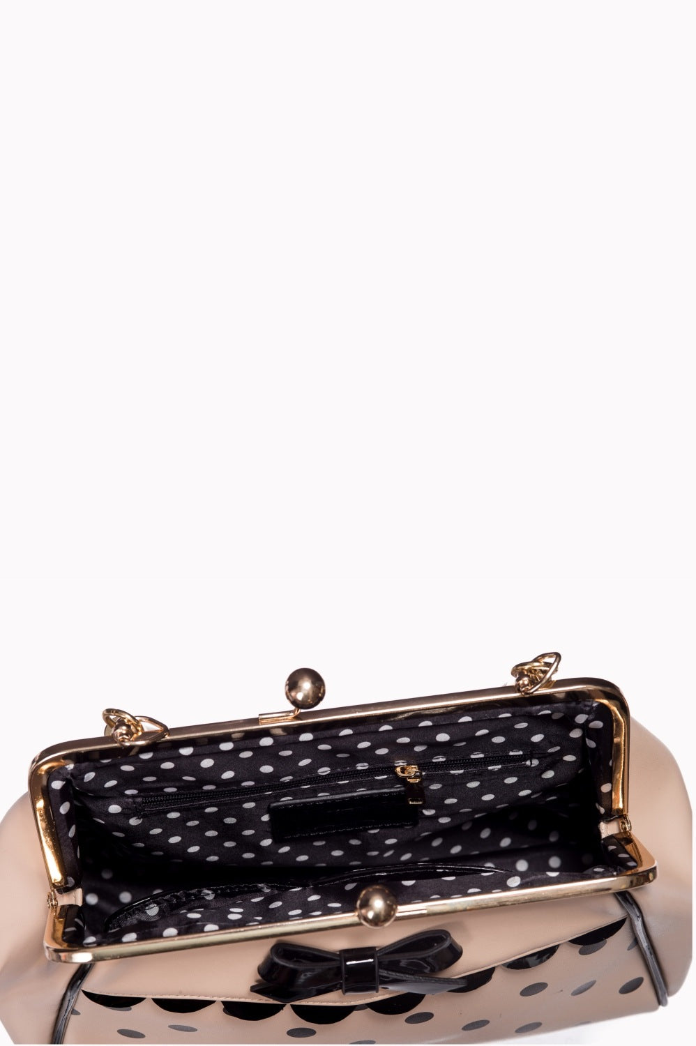 Crazy Little Things Polka Dot Handtasche nude-schwarz