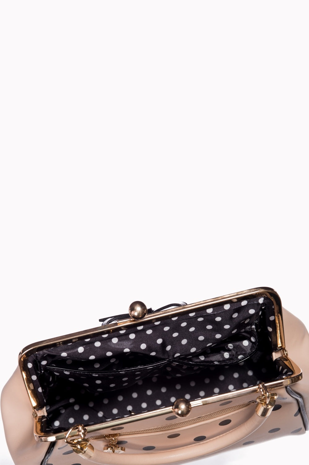 Crazy Little Things Polka Dot Handtasche nude-schwarz