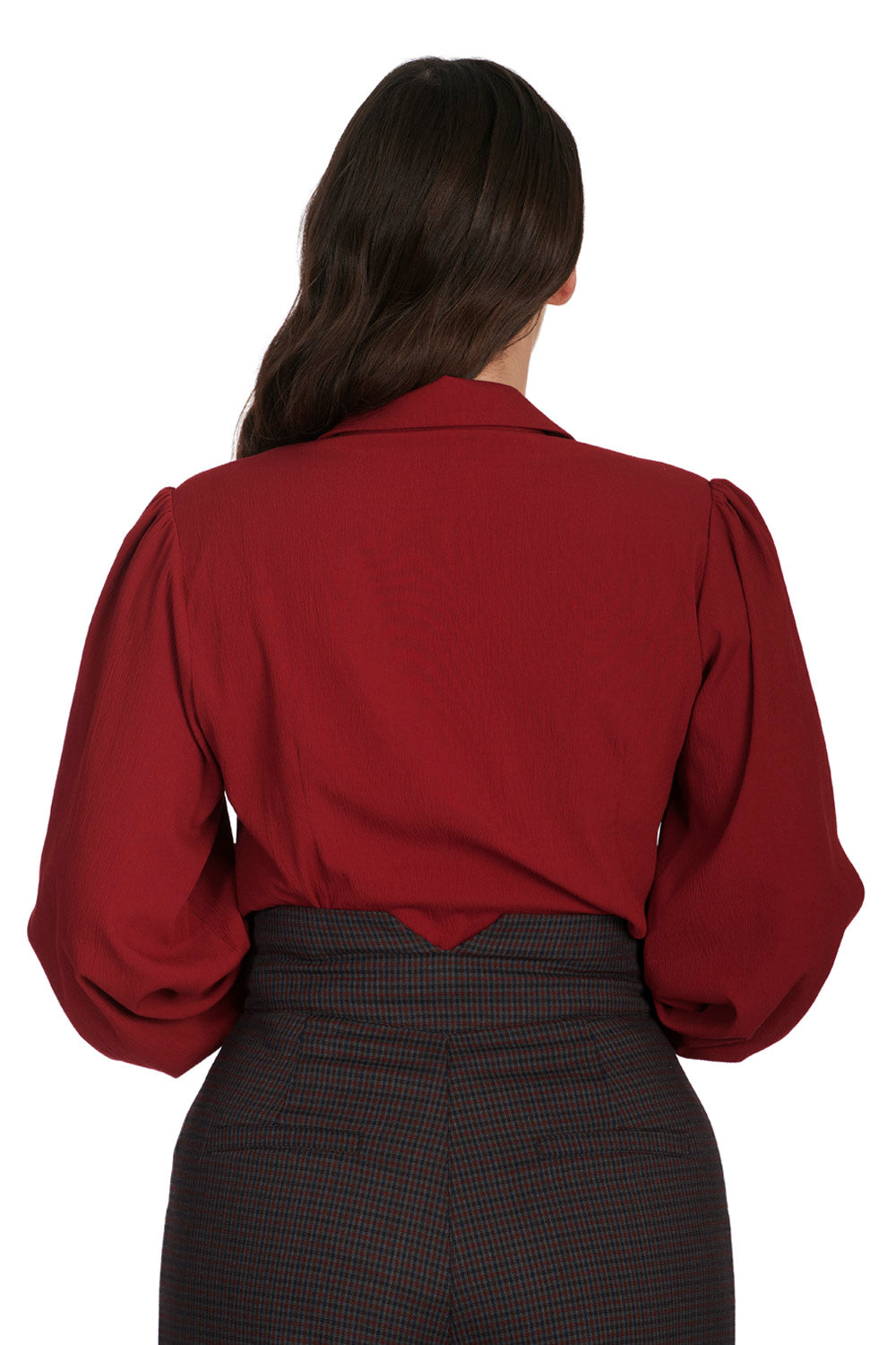 Bonnie 40s Bluse burgundy