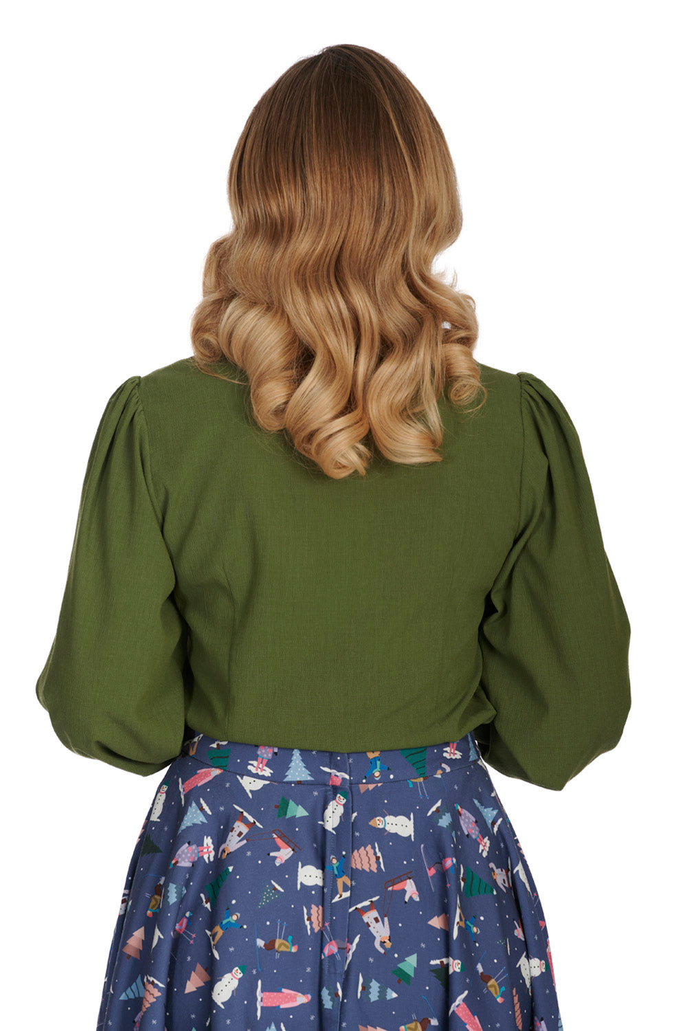 Bonnie 40s Bluse olive