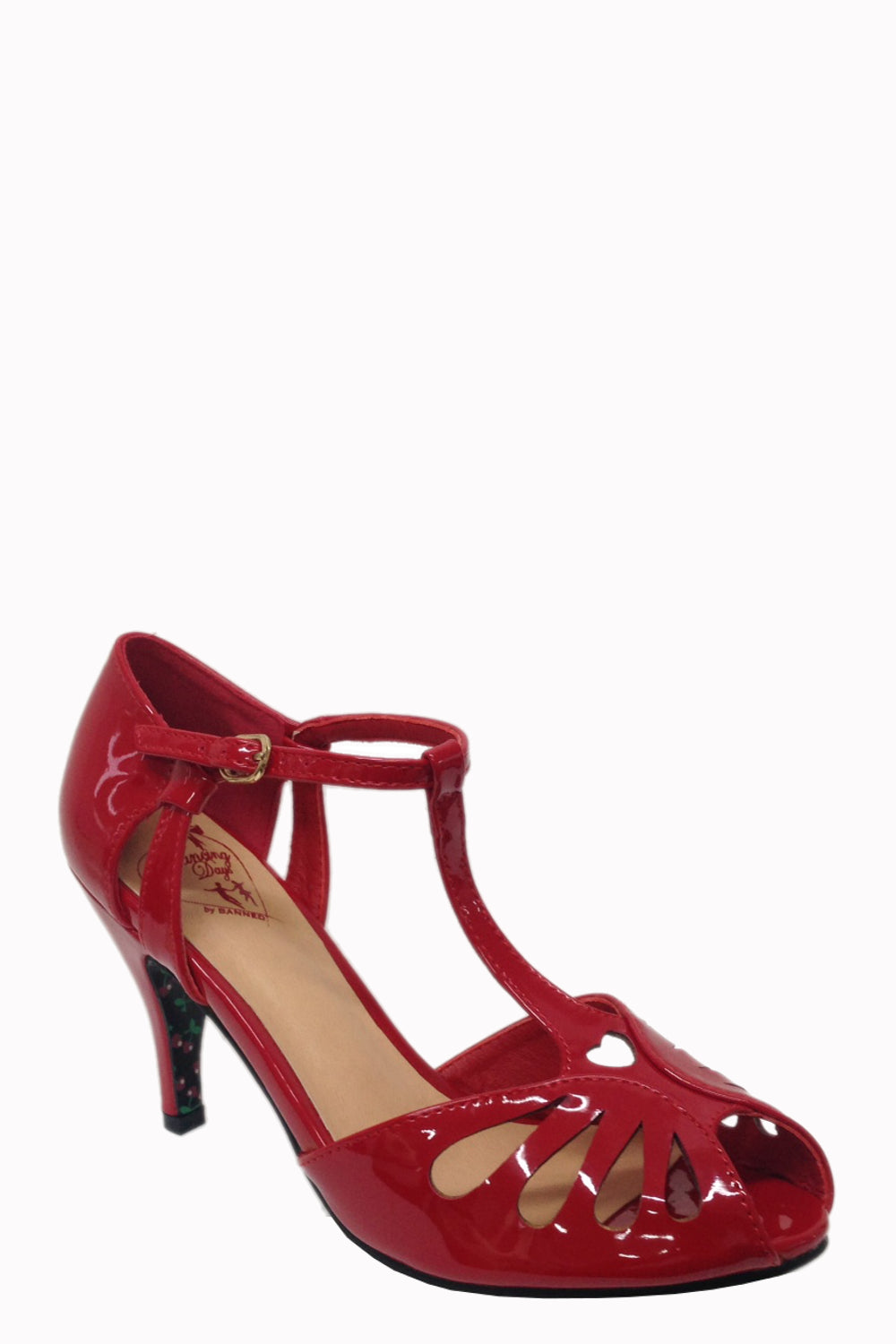 Secret Love Sandale in rot, schwarz und pink