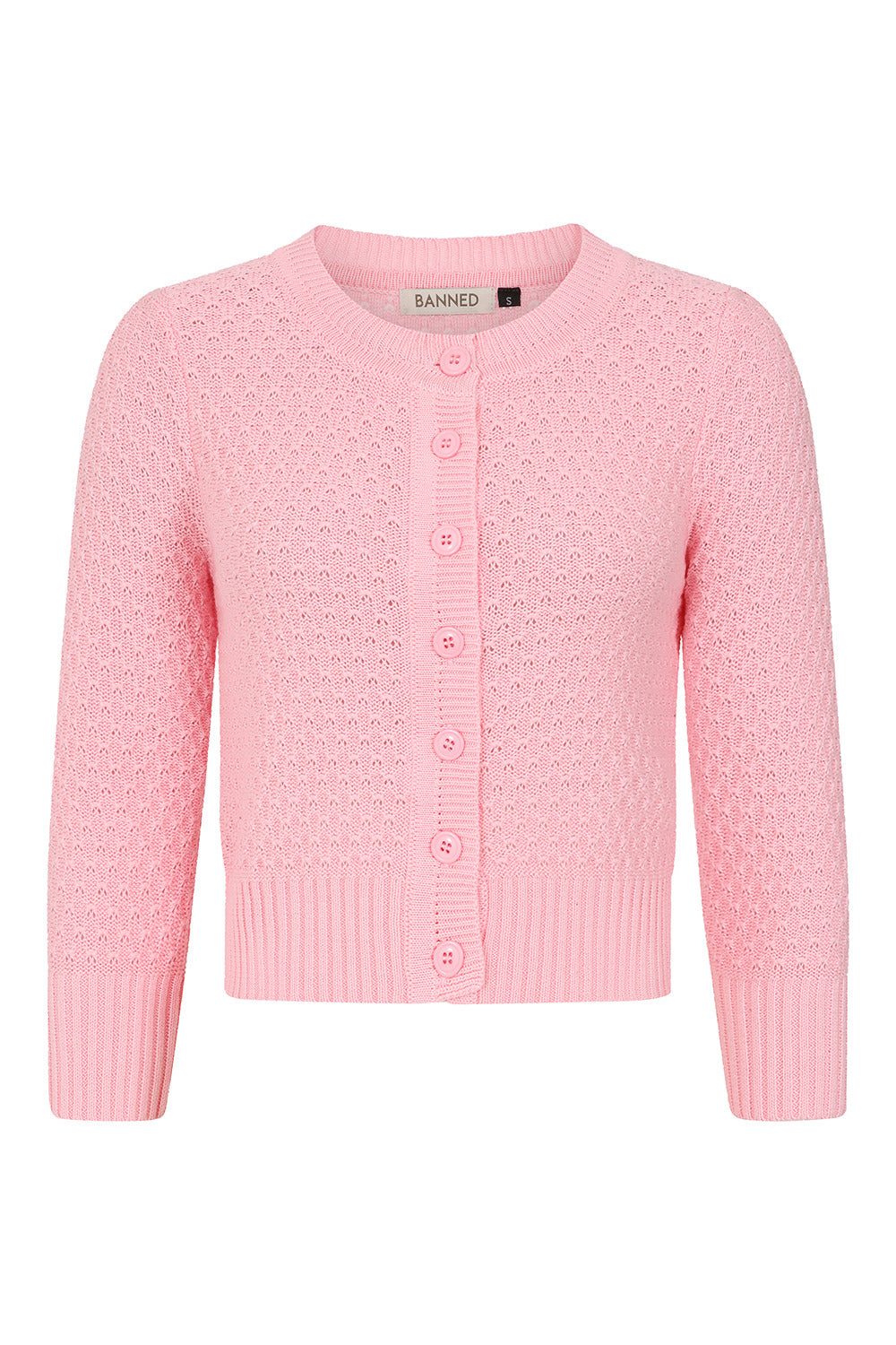 Pink Fara Cardigan - Retro-Style Strickjacke