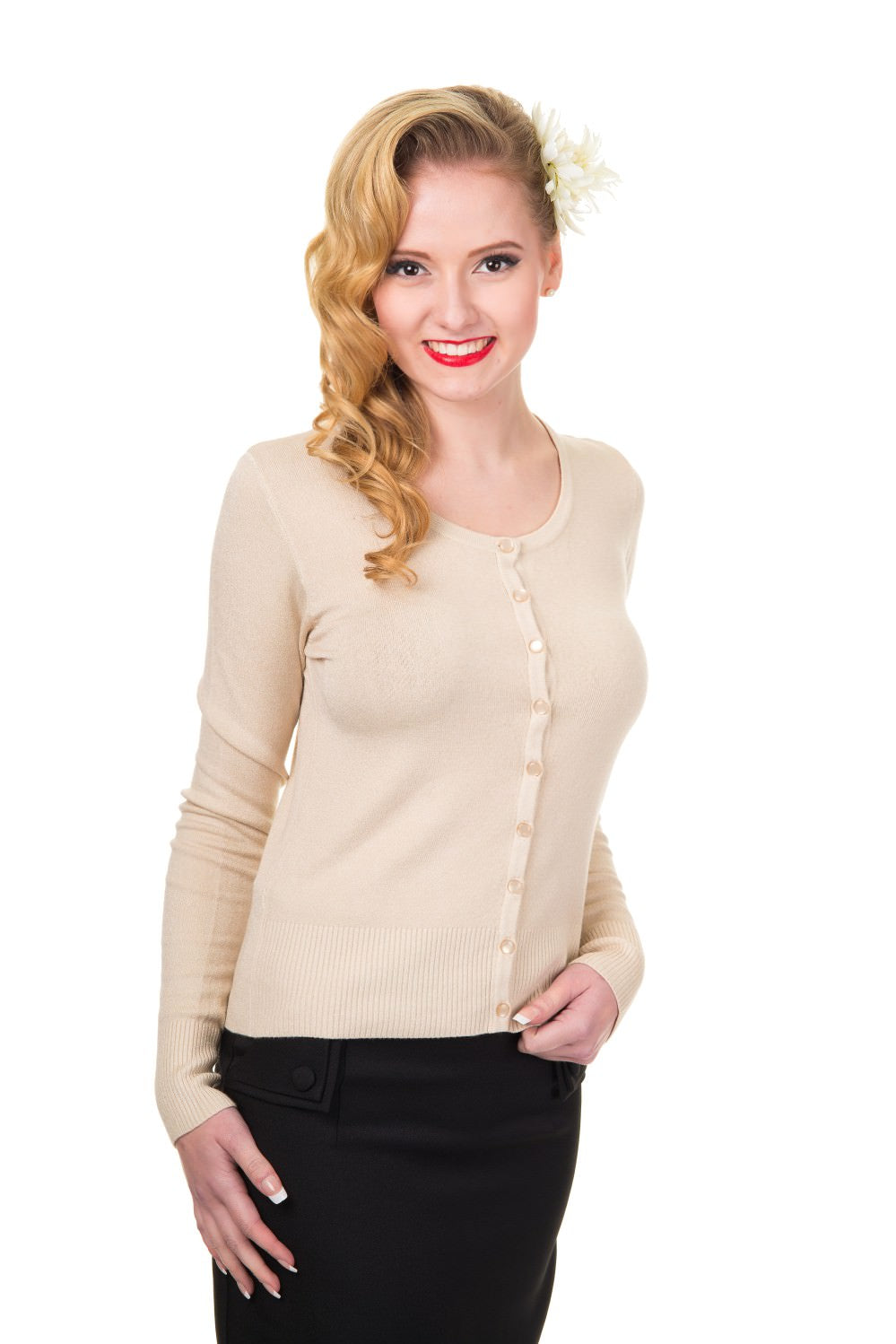 Getaway Langarm-Jäckchen creme