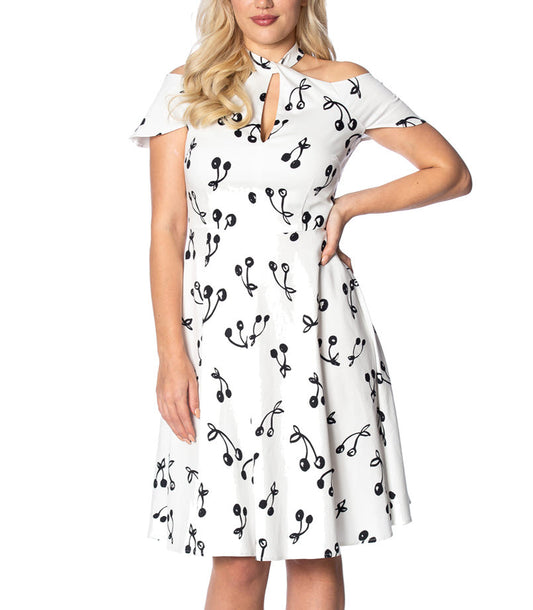 White Cherry Pop Dress