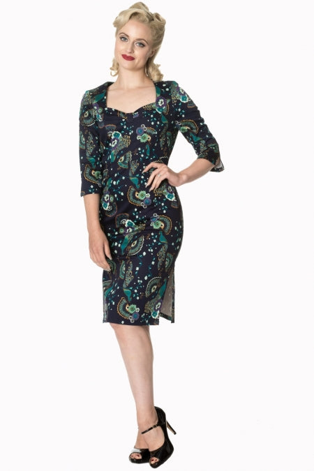 Peacock Pencil Dress