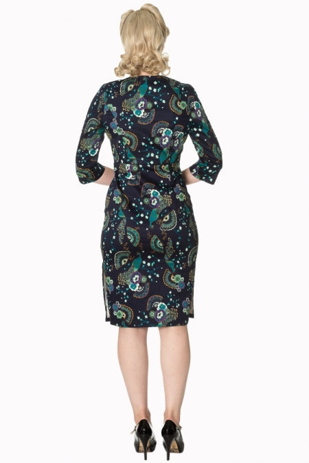 Peacock Pencil Dress
