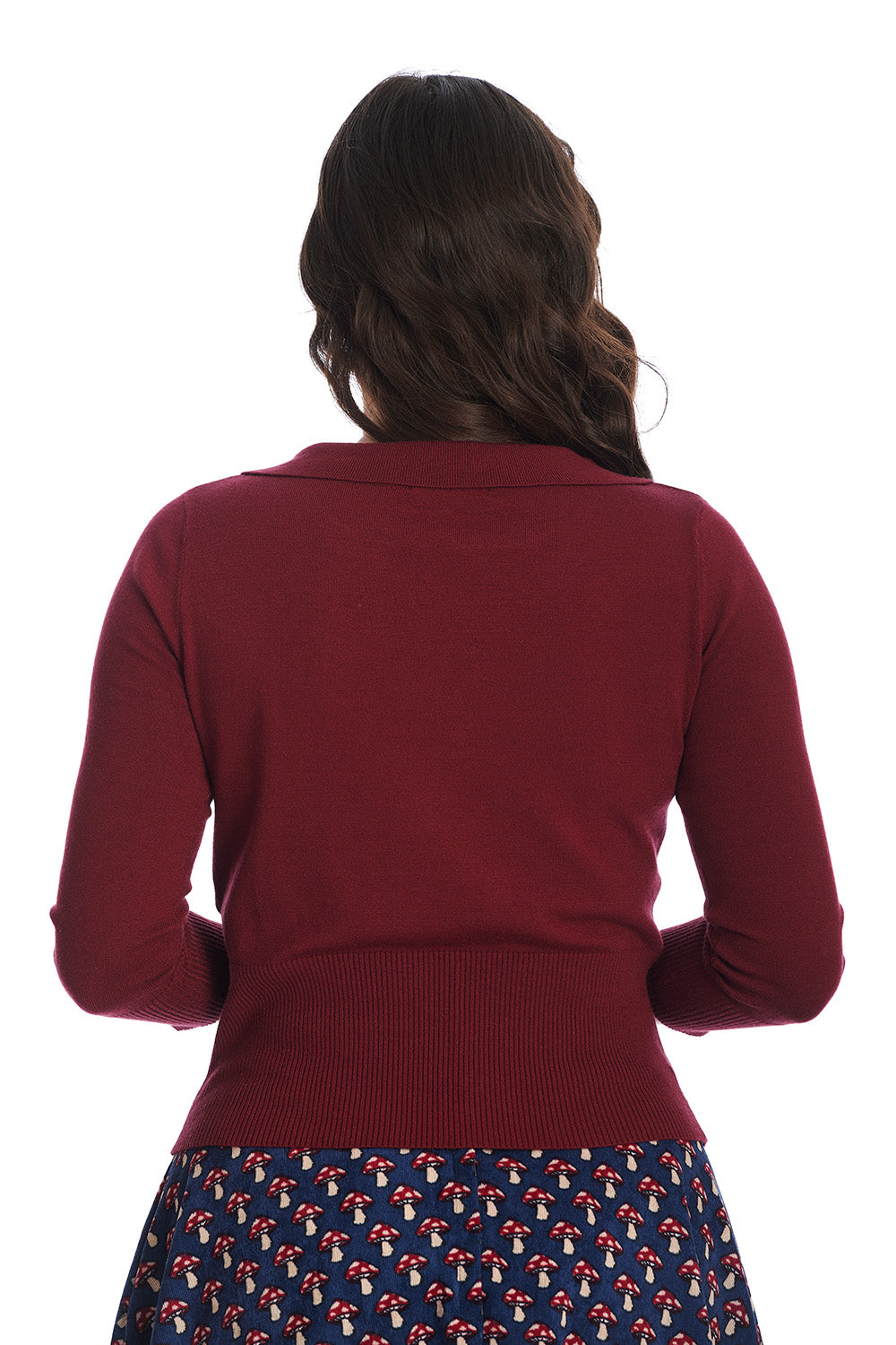 Sweet Scallop Jumper burgundy