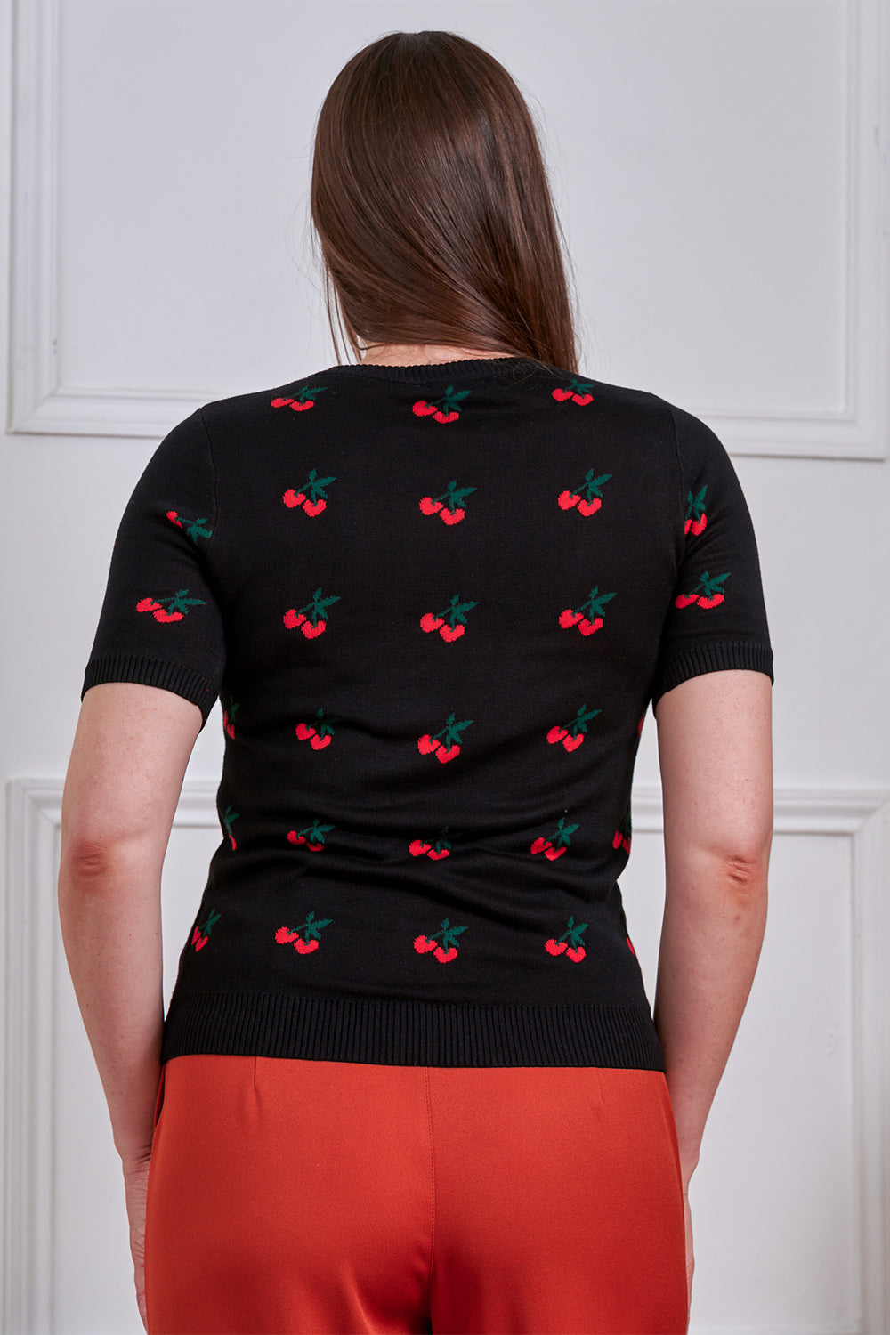 Sonia Cherry Jumper - Rockabilly Kirschen Pulli