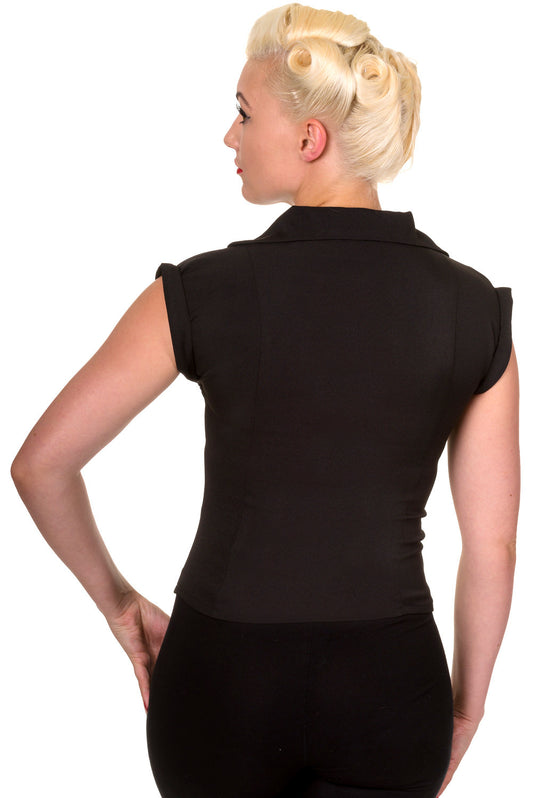 Vintage Dream Bluse schwarz