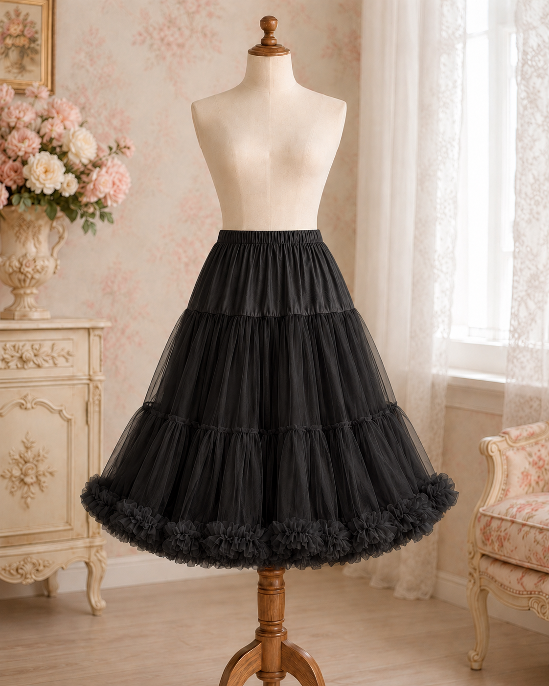 Petticoat 66 cm schwarz