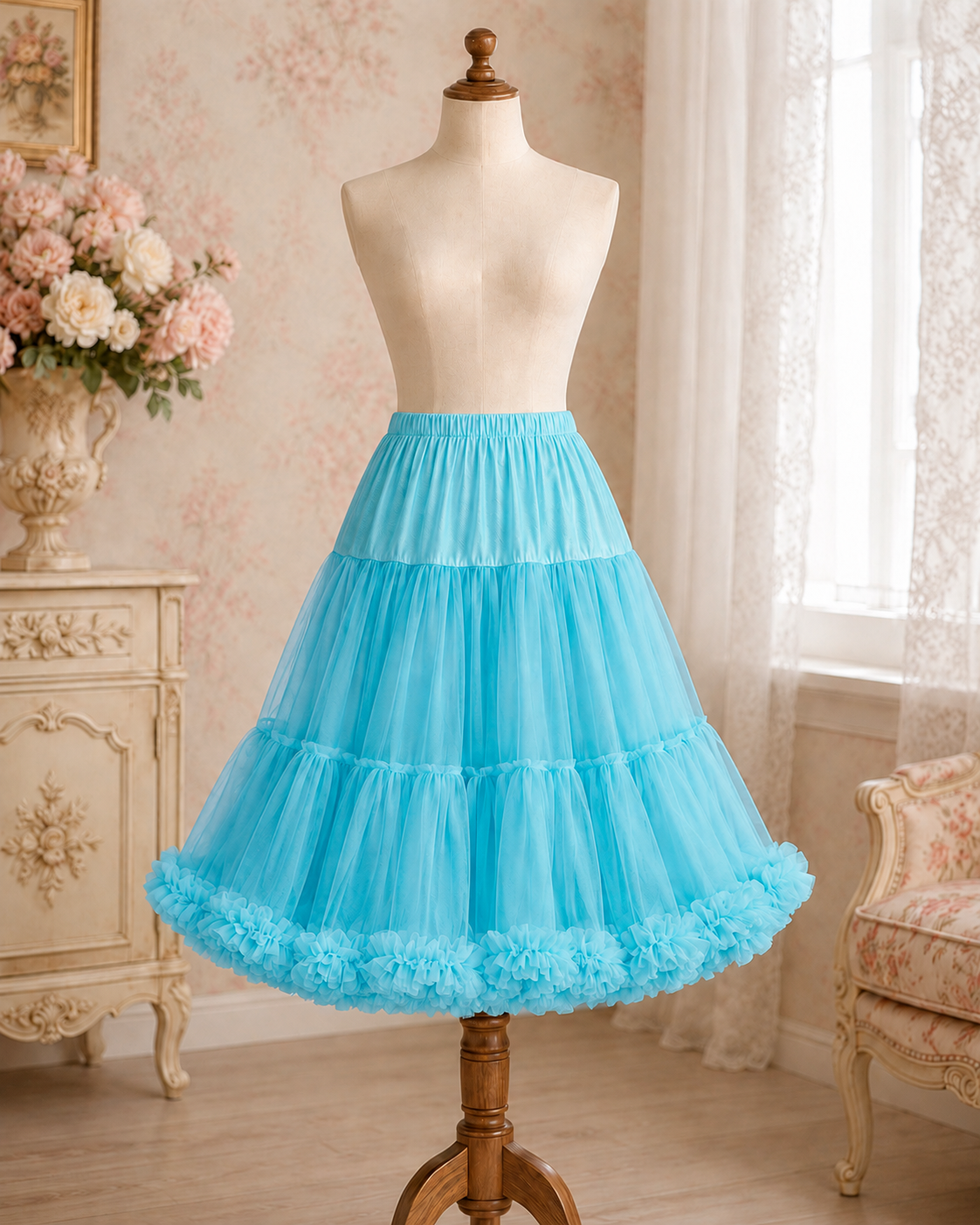 Petticoat 66 cm blau