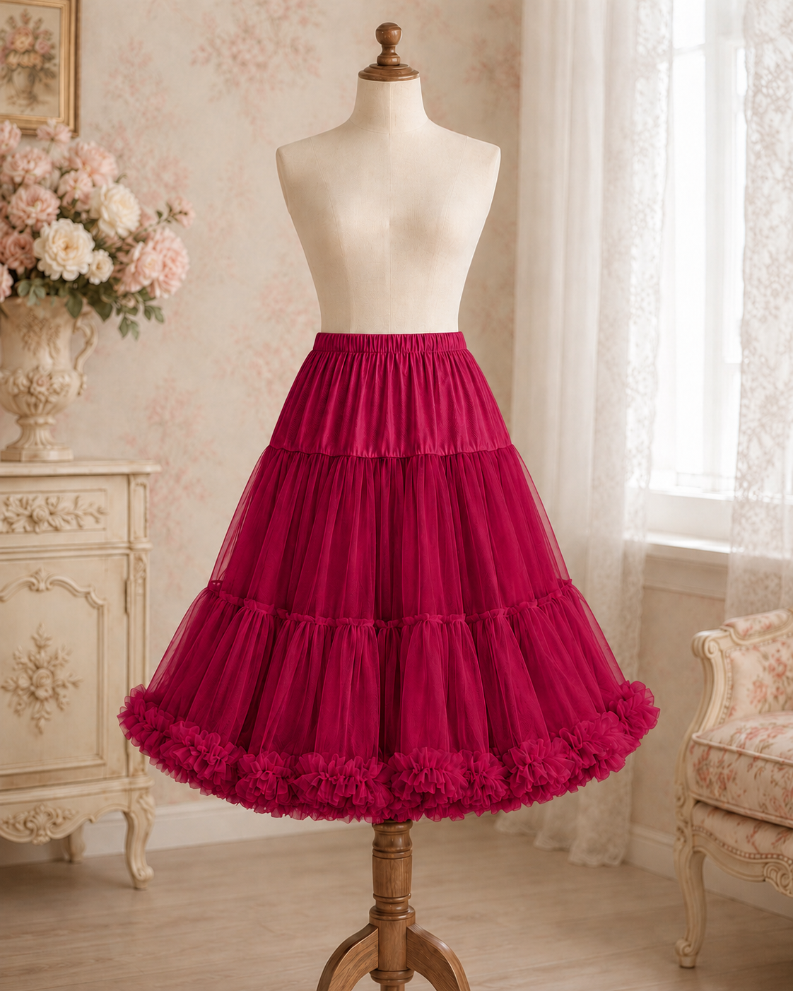 Petticoat 66 cm burgundy