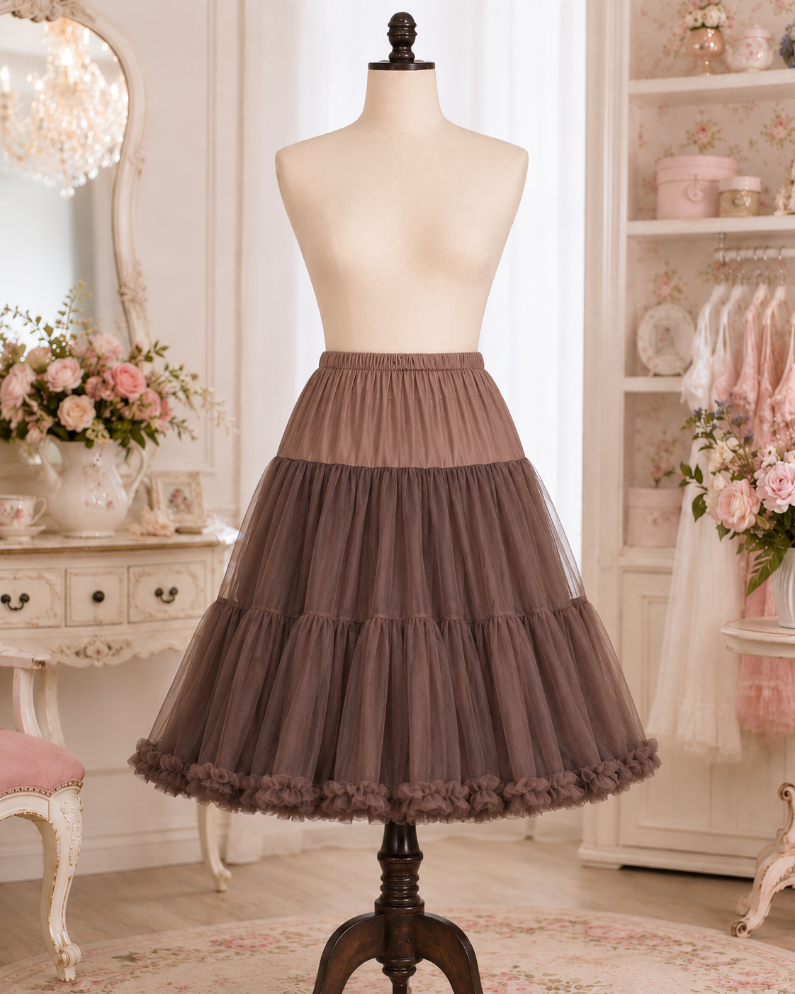 Petticoat 70 cm braun
