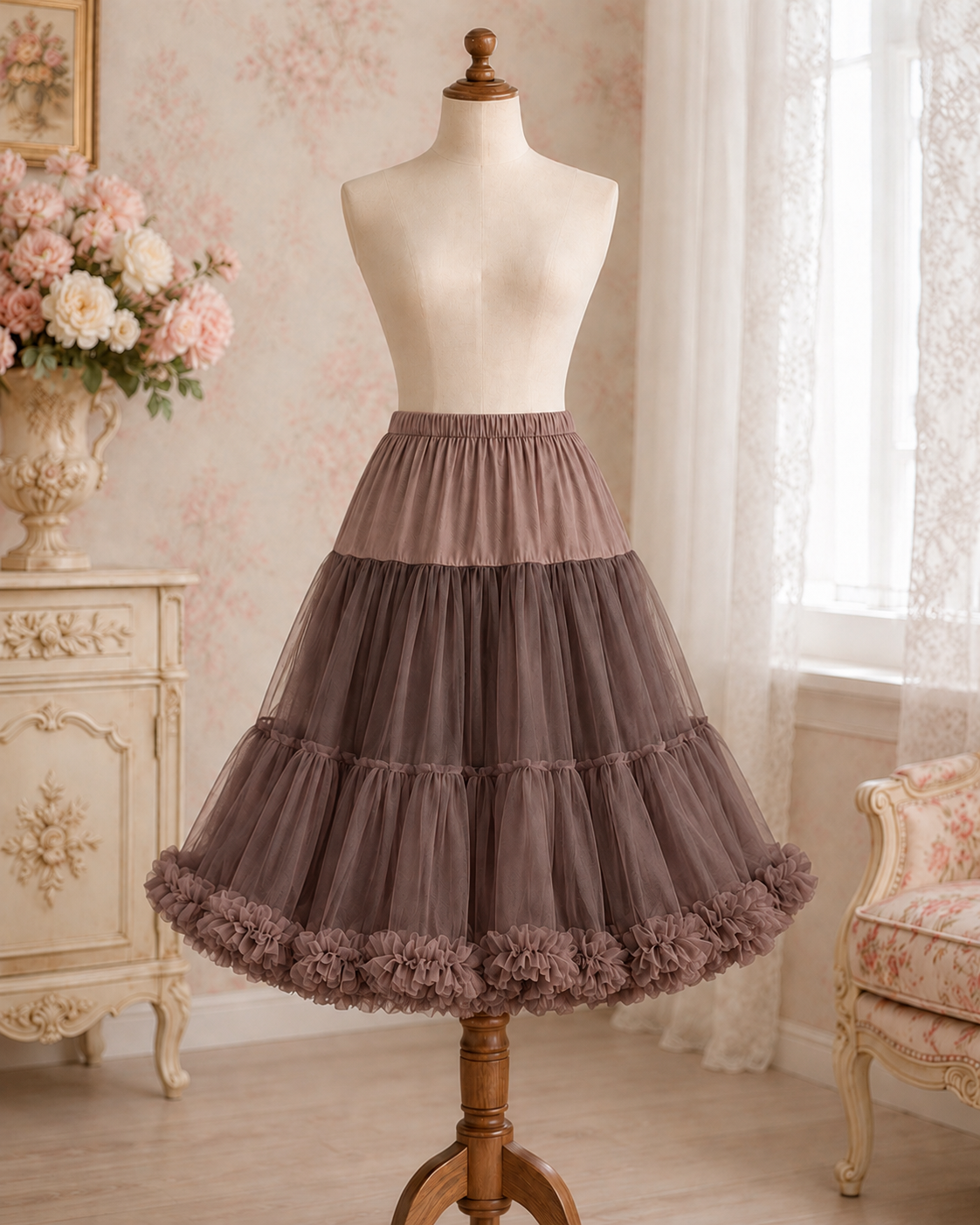 Petticoat 66 cm braun