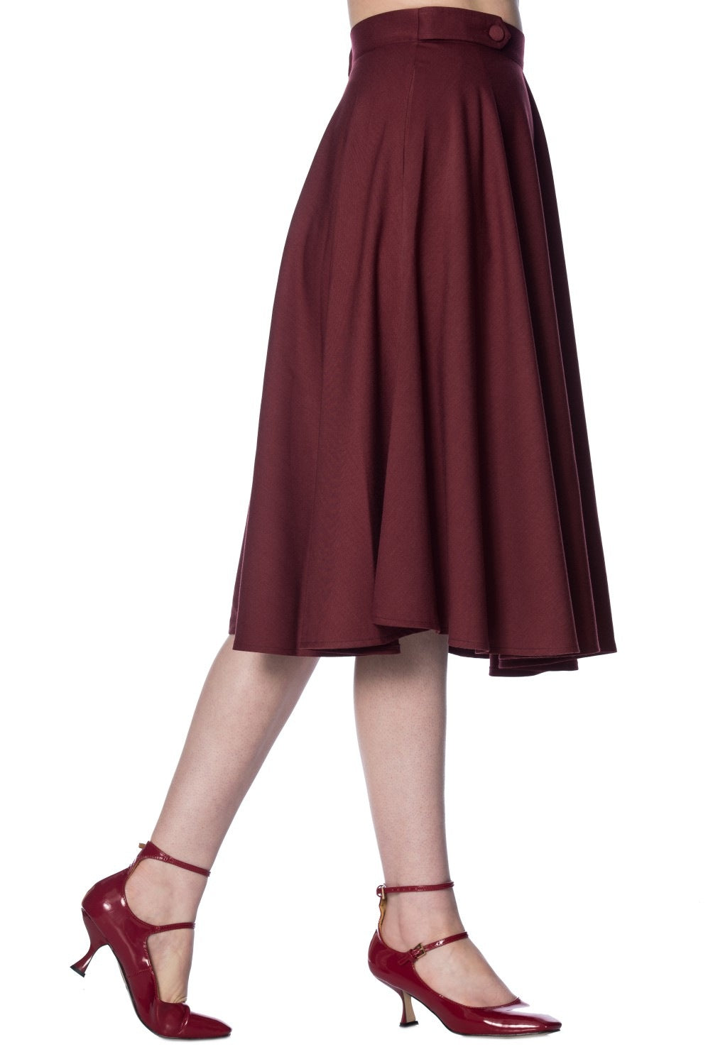 DiDi Retro Skirt - Swing Rock in burgundy