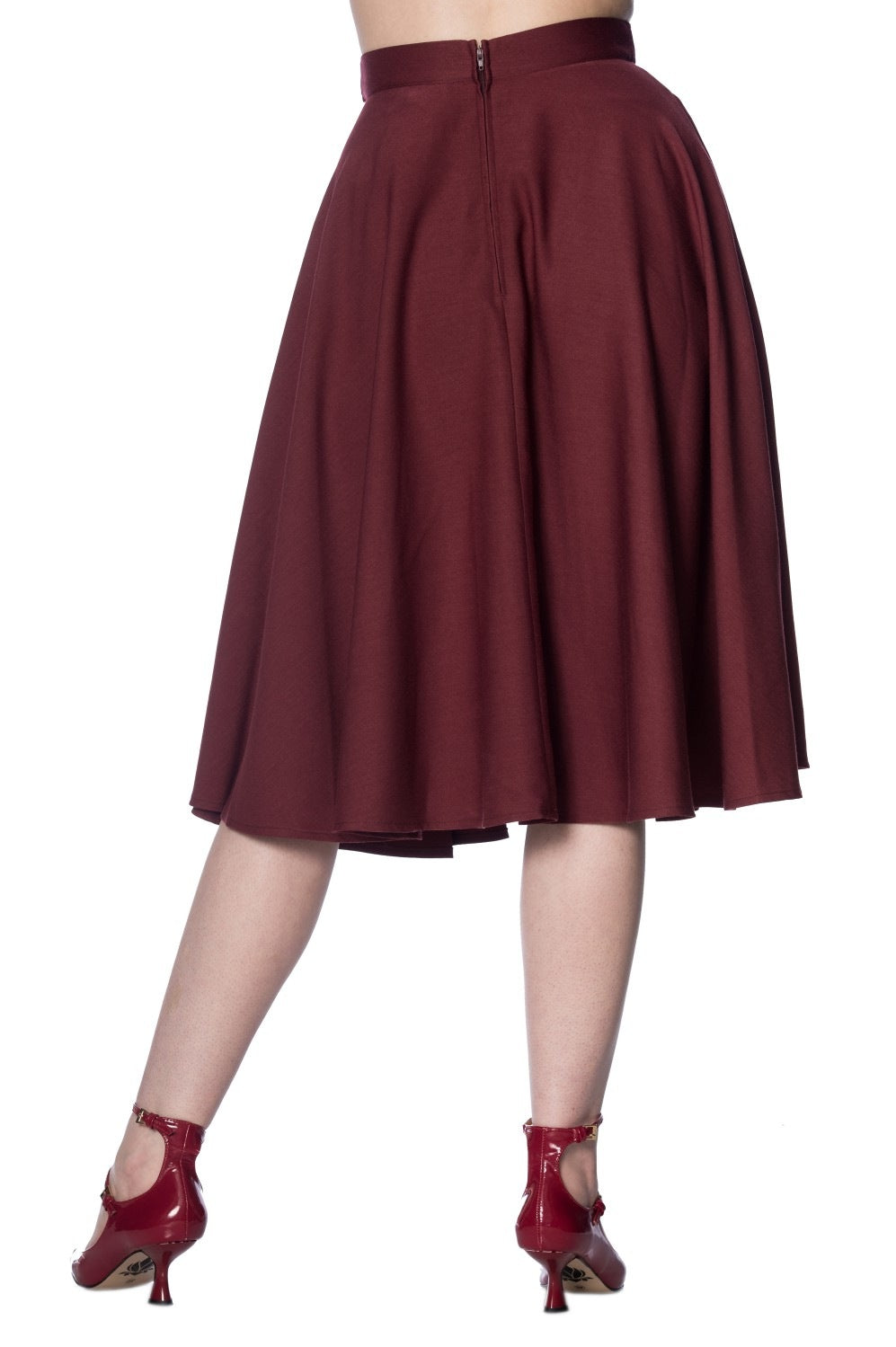 DiDi Retro Skirt - Swing Rock in burgundy