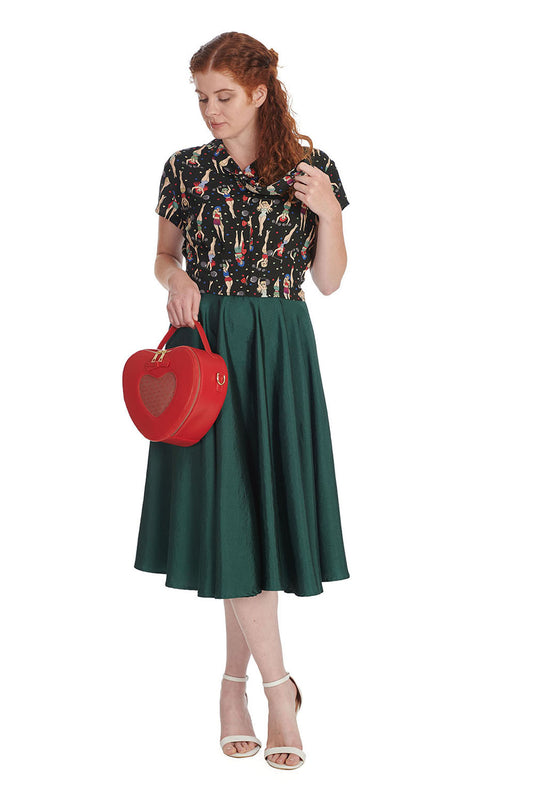 Summer Silky Skirt dunkelgrün