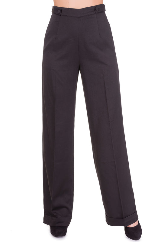 Party On Vintage Trousers schwarz