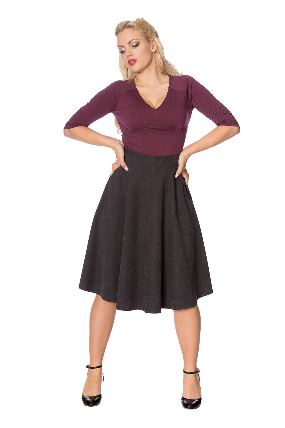 Cute & Classic Top burgundy