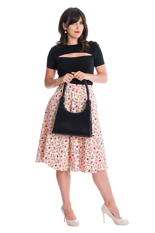 Rose Jersey Top schwarz