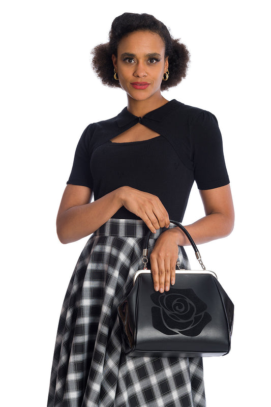 Beth Vinatage Stricktop schwarz