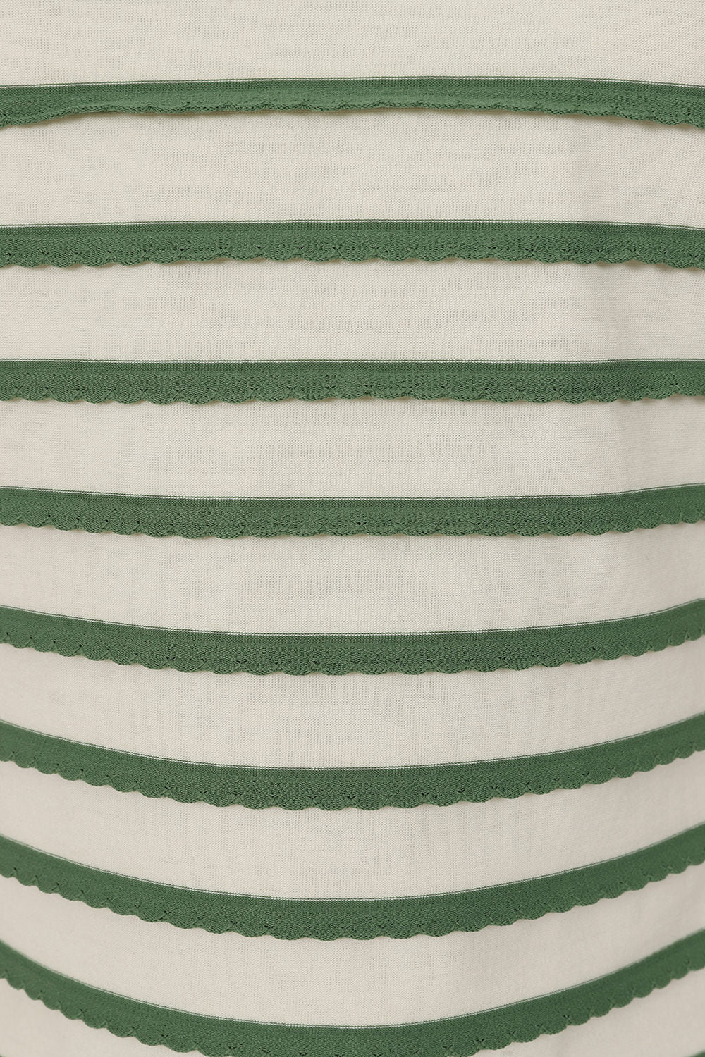 Green Summer Ethel Top - grün gestreiftes Scoop Neck Shirt