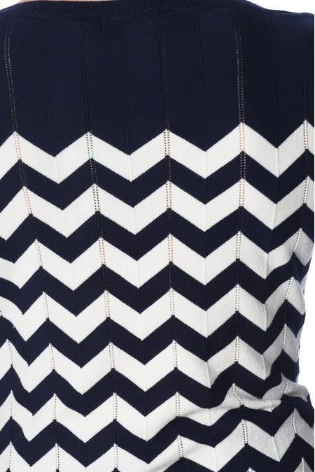 Vanilla Pulli in navy-weiß - ZickZack Top