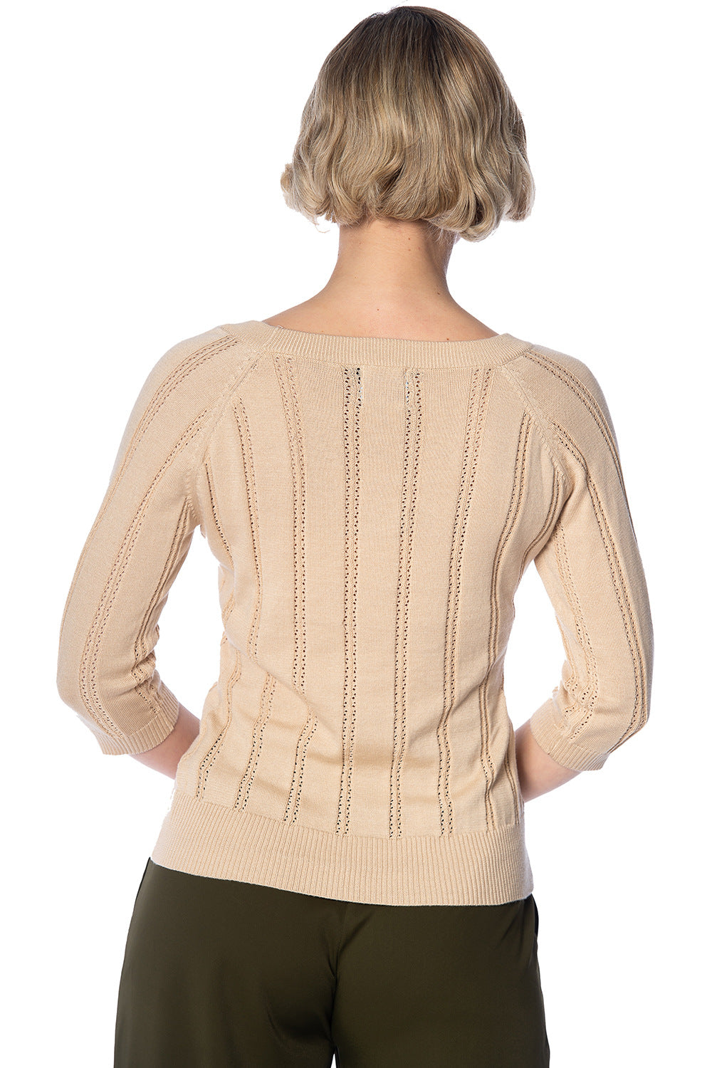 Belle Bow Jumper beige