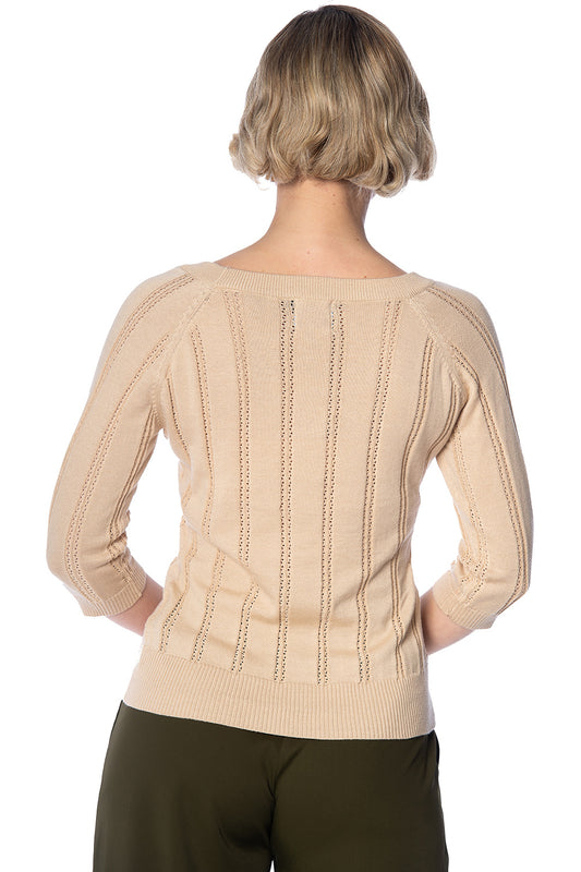Belle Bow Pulli beige