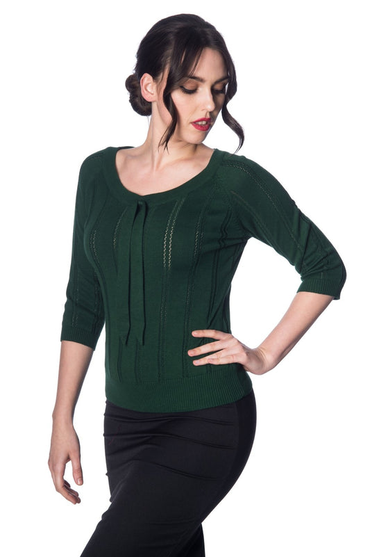 Belle Bow Pulli forest green