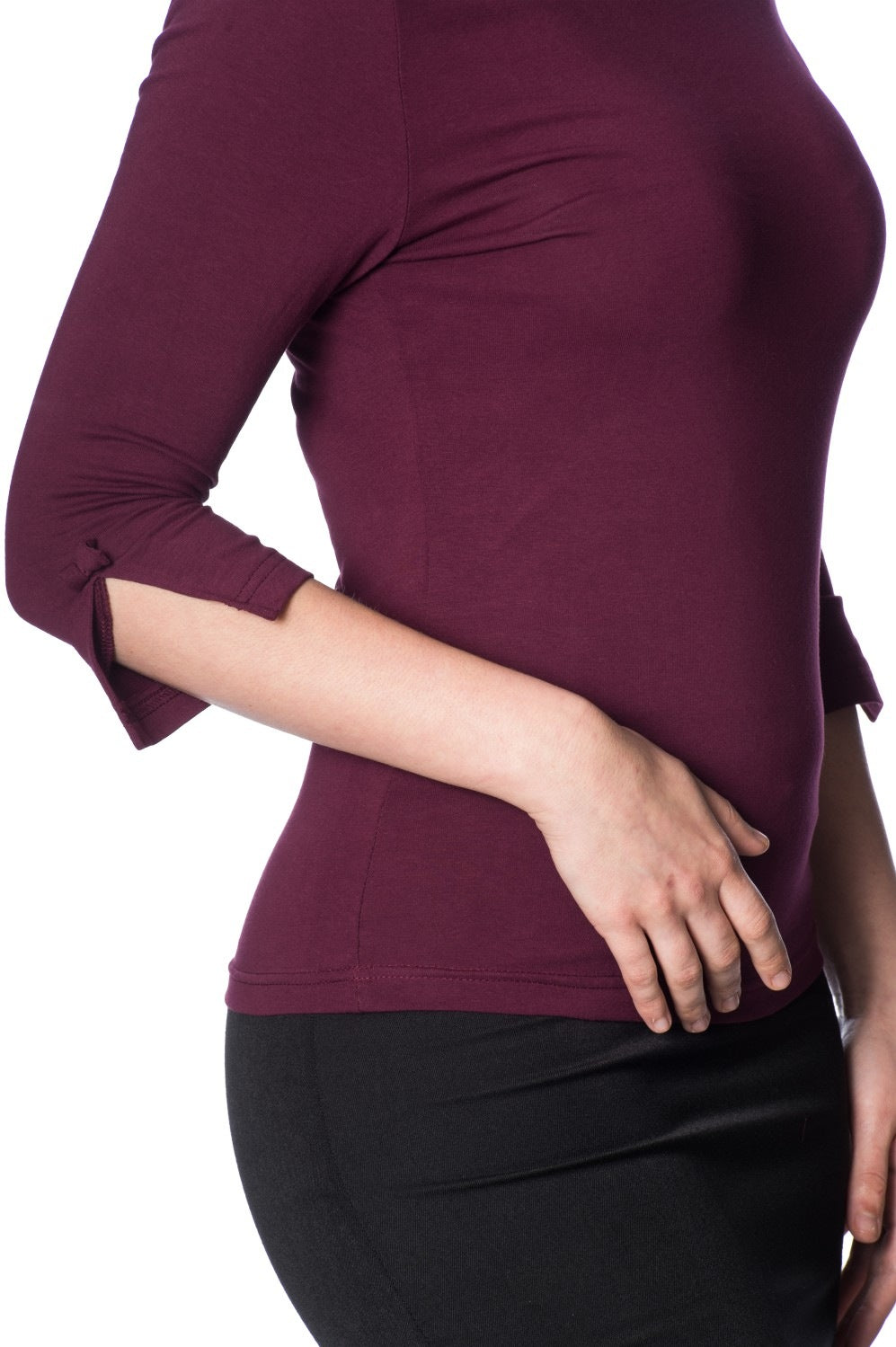 Oonagh Basic Top burgundy