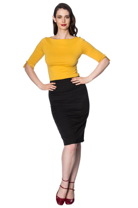 Oonagh Basic Top mustard