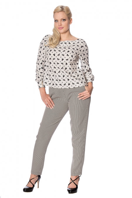 Betty Houndstooth 40s Trousers