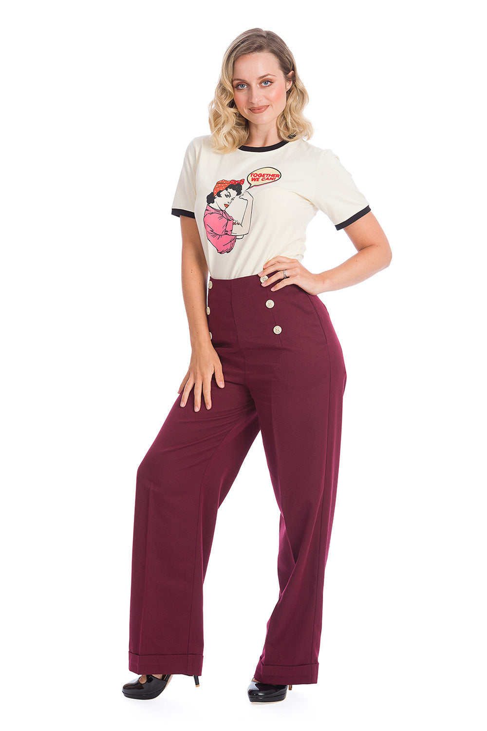 Adventure Ahead Trousers burgundy