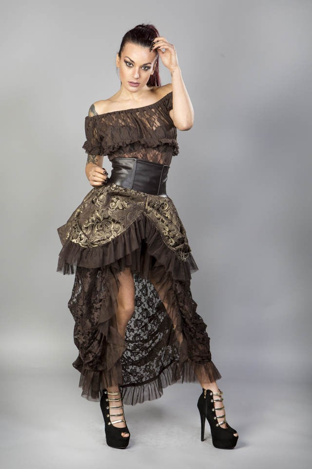 Gypsy Top Spitze braun