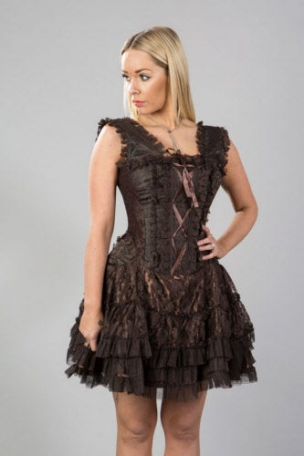 Jasmin Korsett-Kleid braun