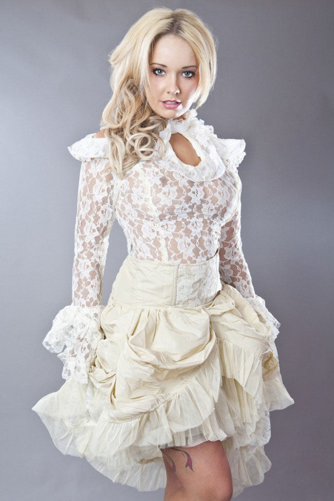 Queen Top Spitze creme