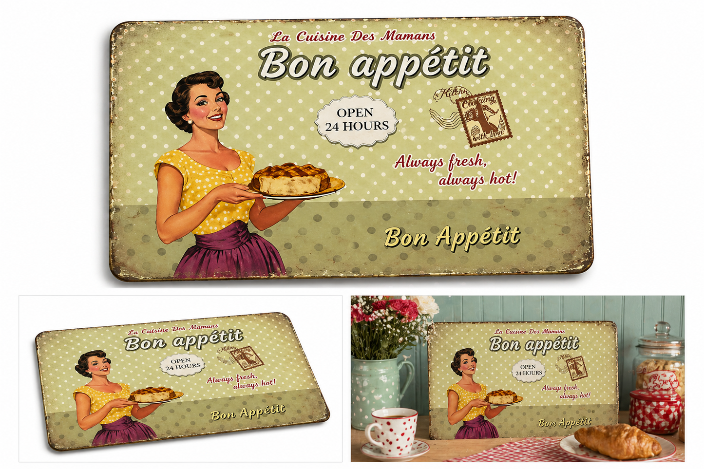 Retro Küchenbrettchen Bon Appétit